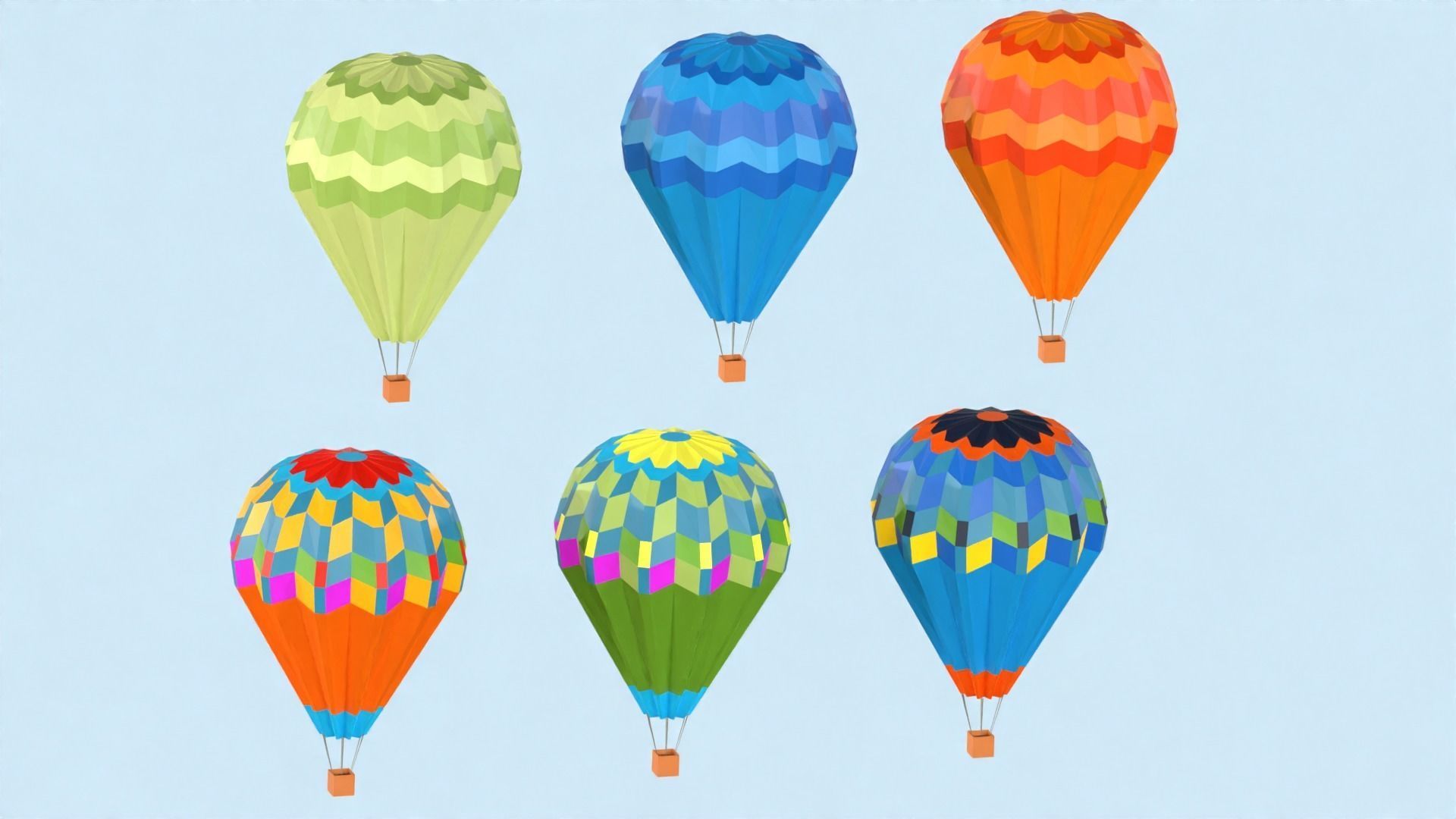 Air Pack Low Poly  Low-poly 3D model_3