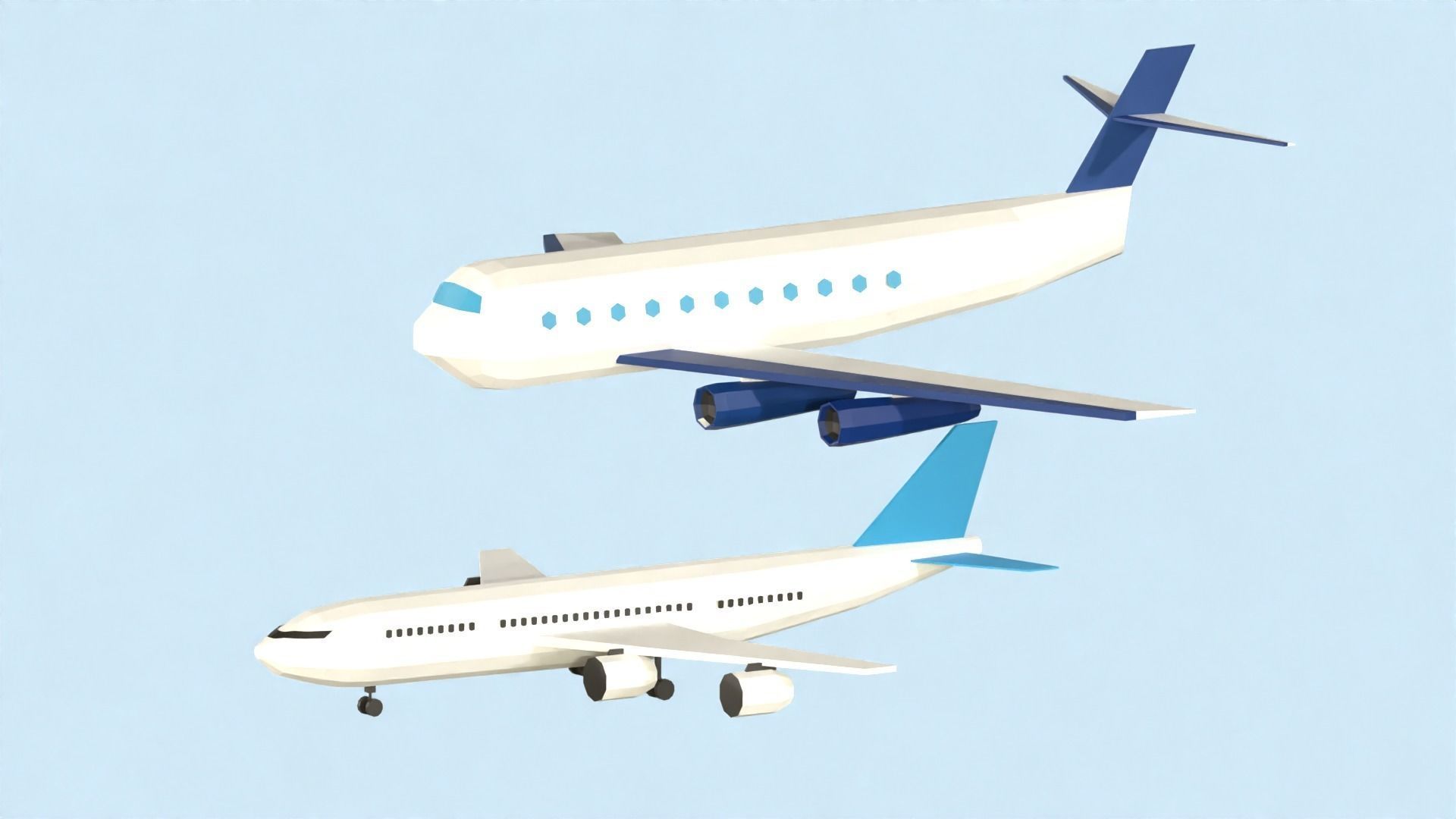 Air Pack Low Poly  Low-poly 3D model_7