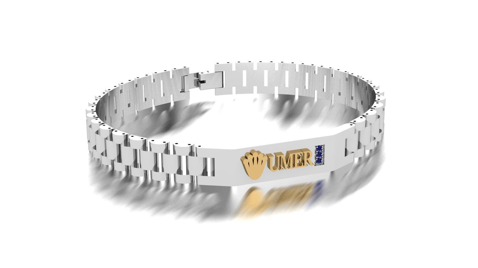 chain bracelet 3D print model_5