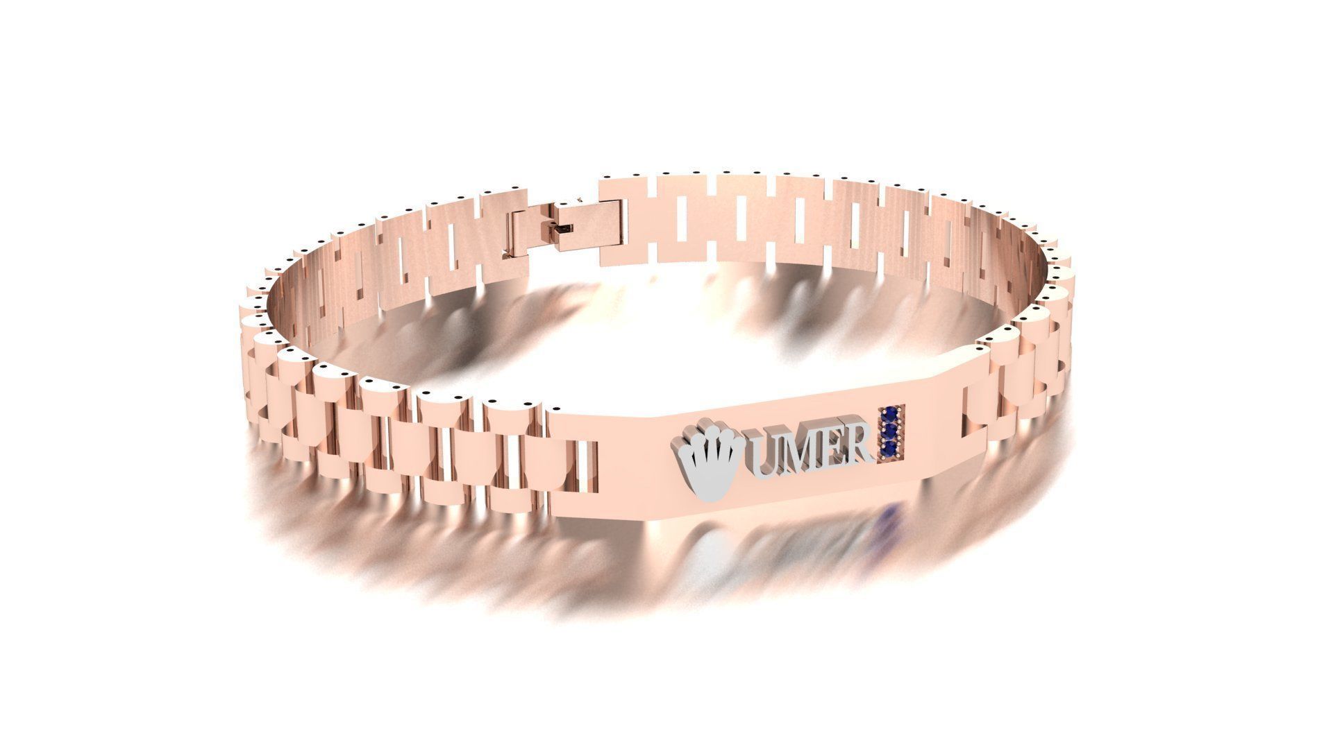 chain bracelet 3D print model_7