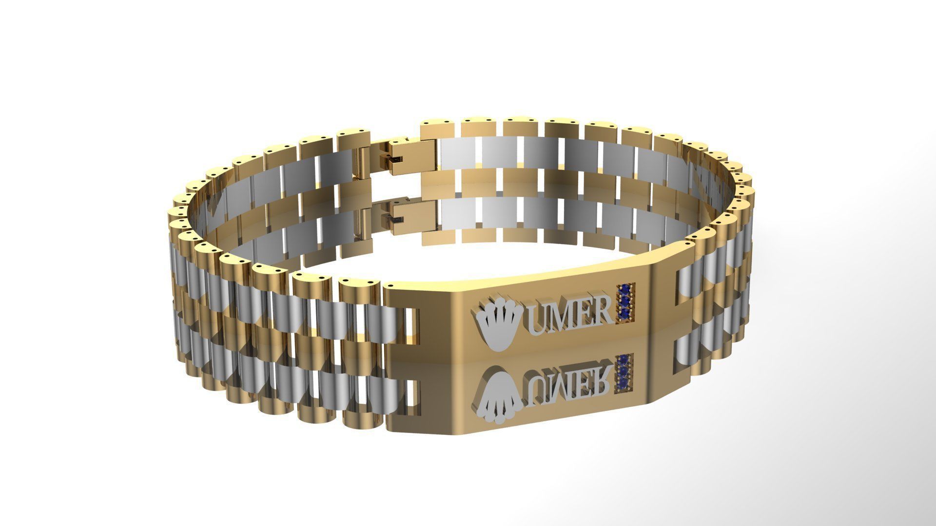 chain bracelet 3D print model_1