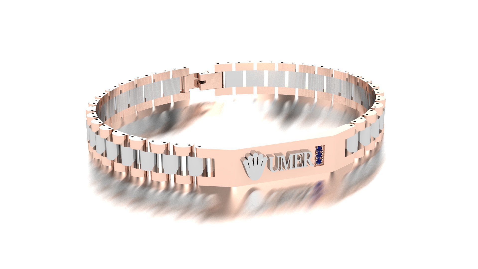 chain bracelet 3D print model_2