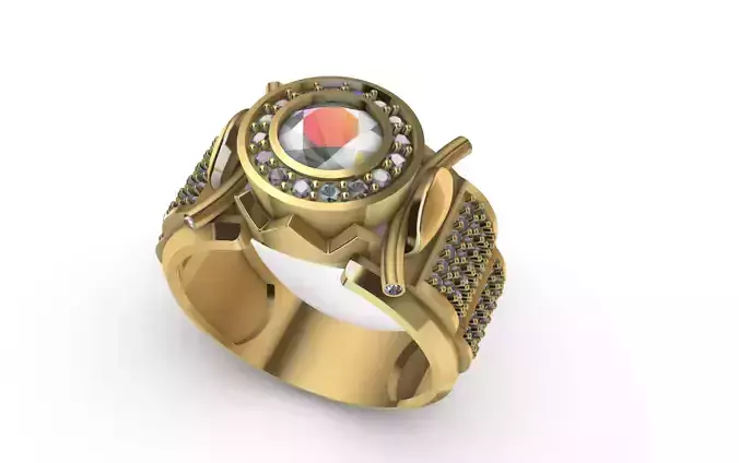 Elegant mens ring set ready to print