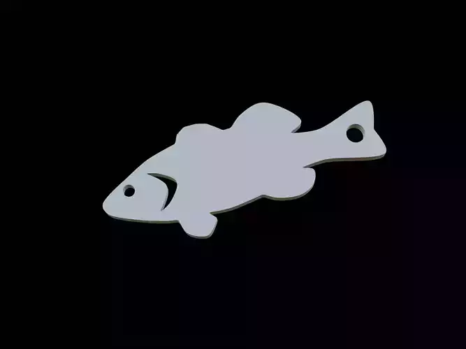 Bass fish keychain pendant