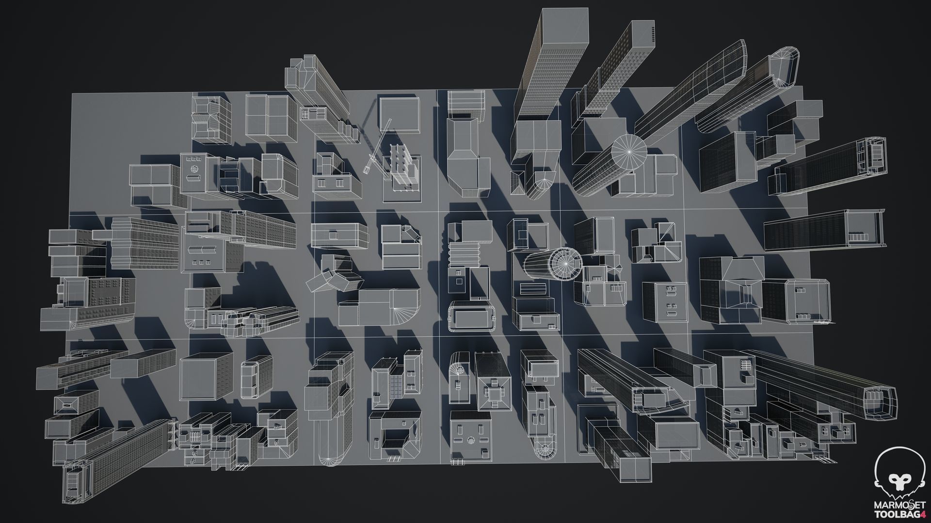 81 Low Poly Buildings Low-poly 3D model_23