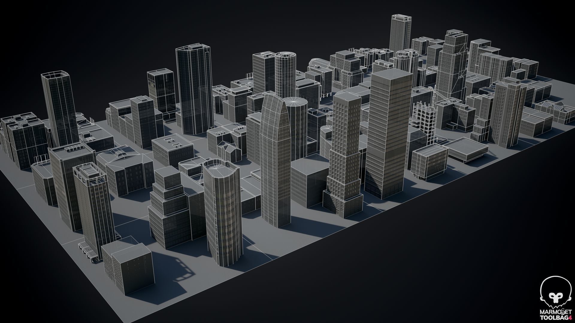 81 Low Poly Buildings Low-poly 3D model_22