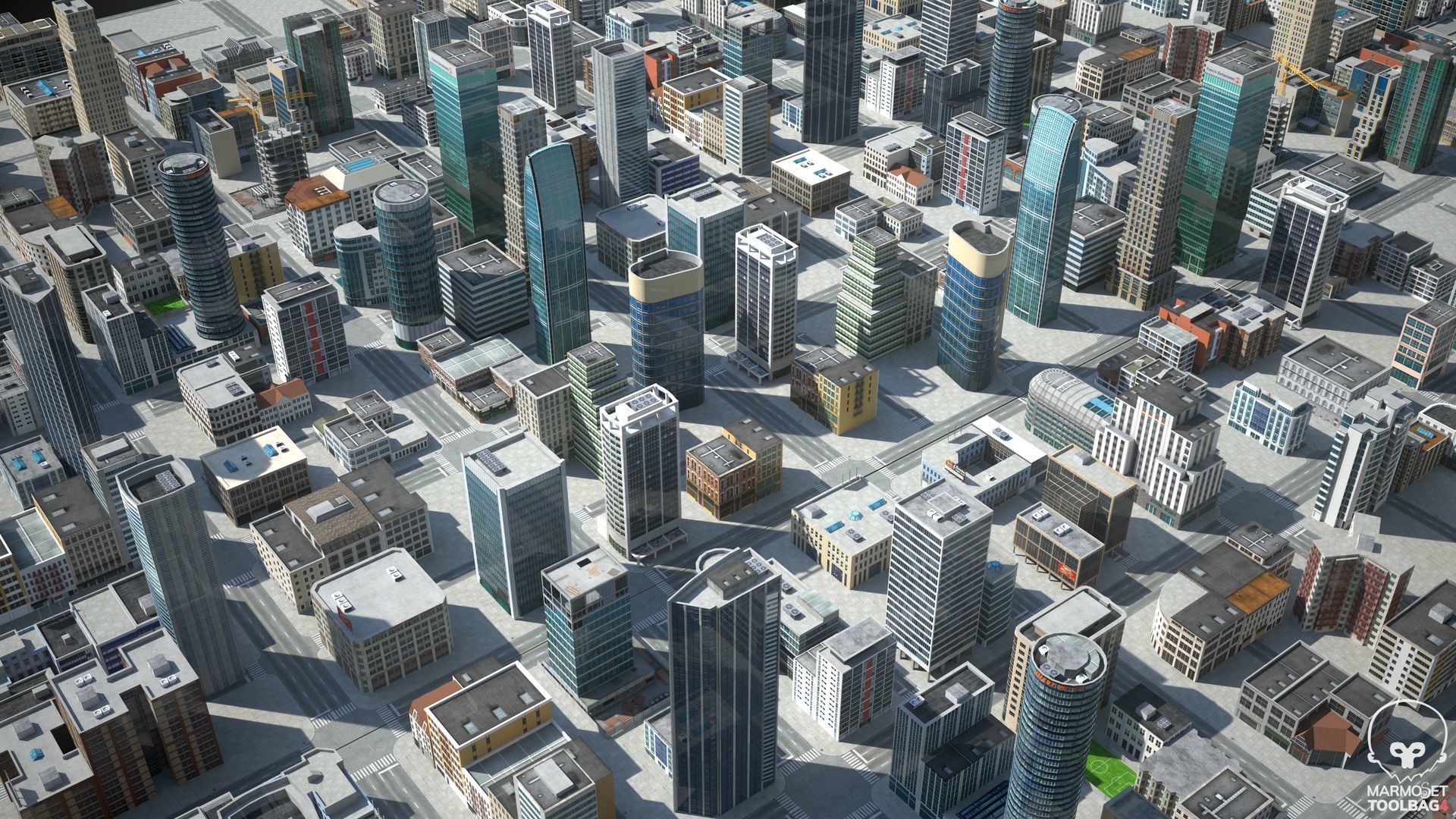 81 Low Poly Buildings Low-poly 3D model_8