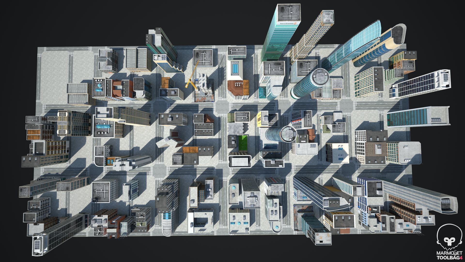 81 Low Poly Buildings Low-poly 3D model_15