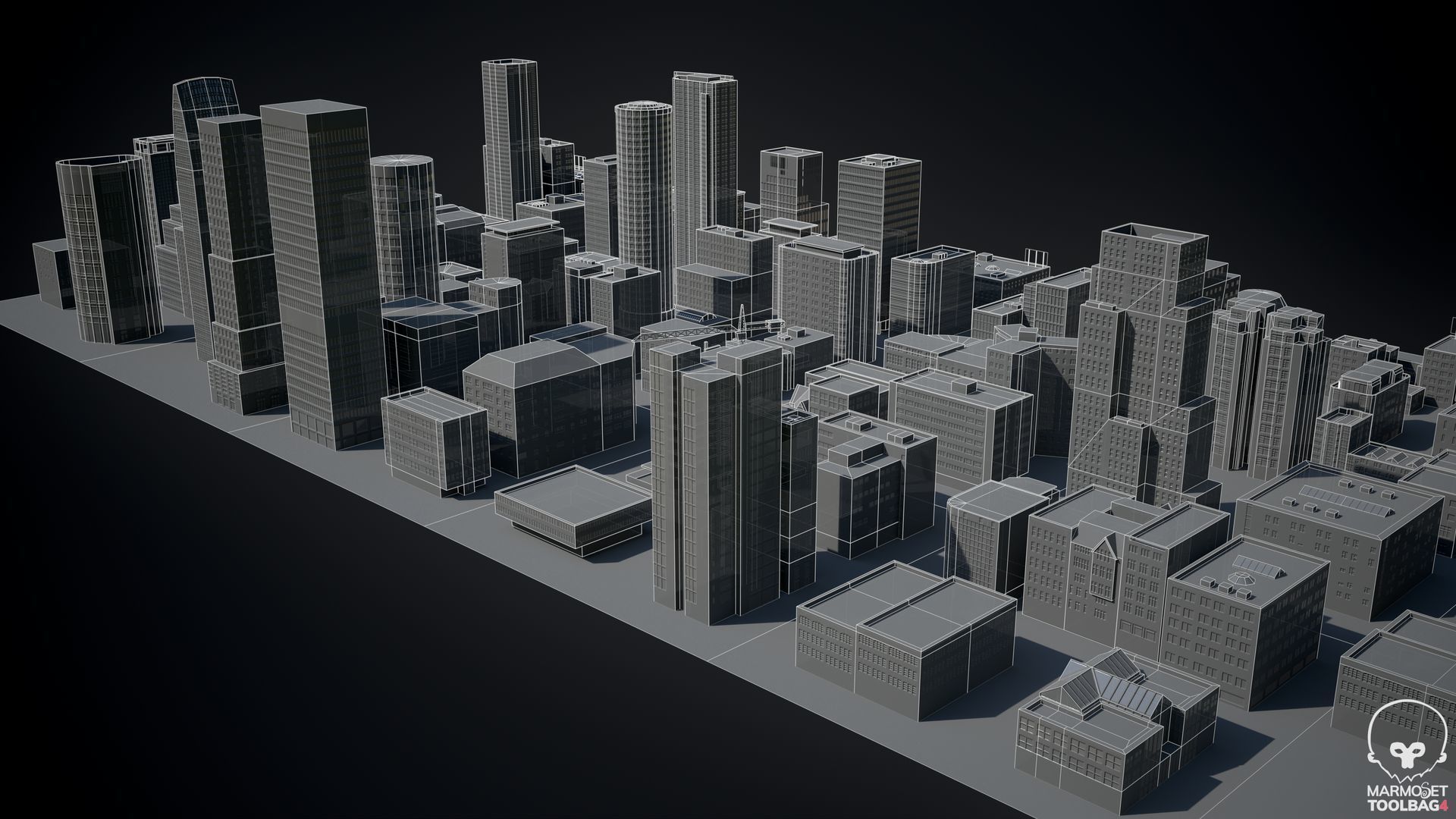81 Low Poly Buildings Low-poly 3D model_21
