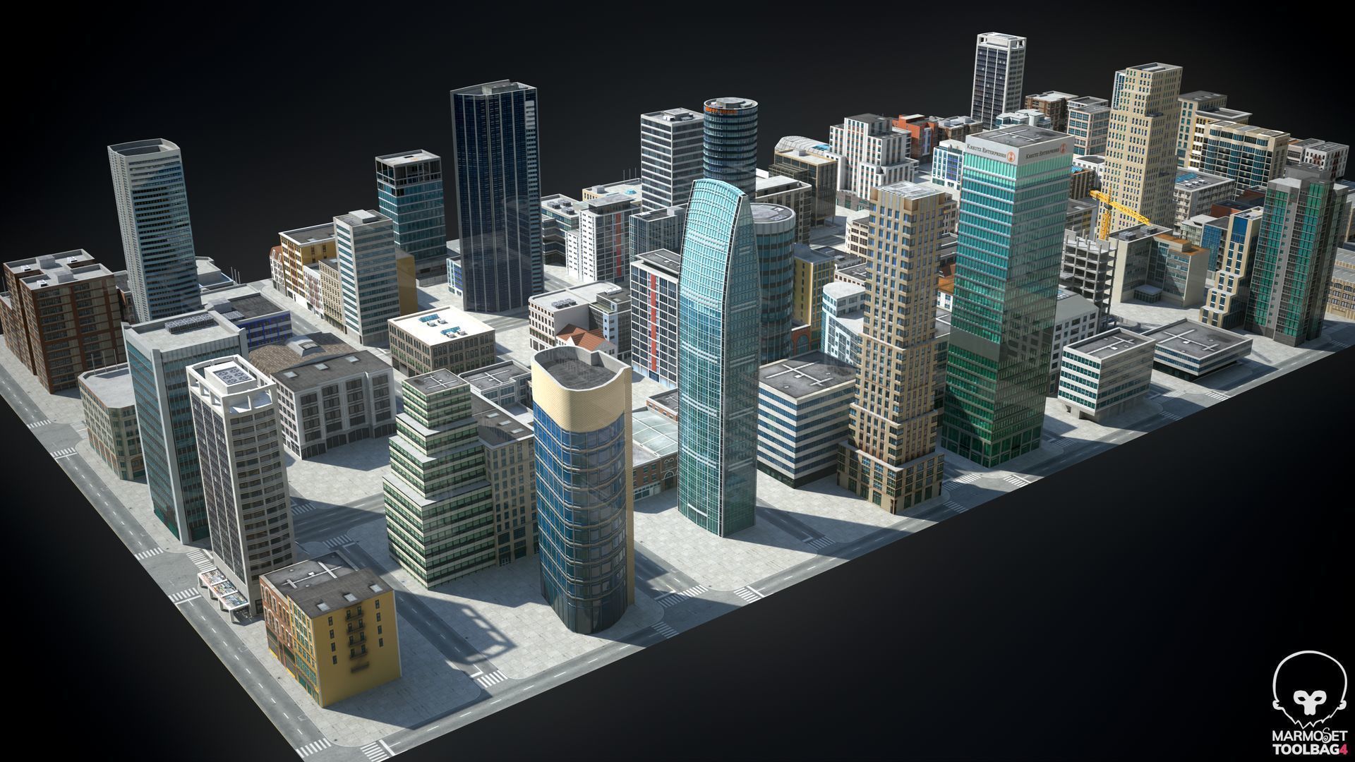 81 Low Poly Buildings Low-poly 3D model_12