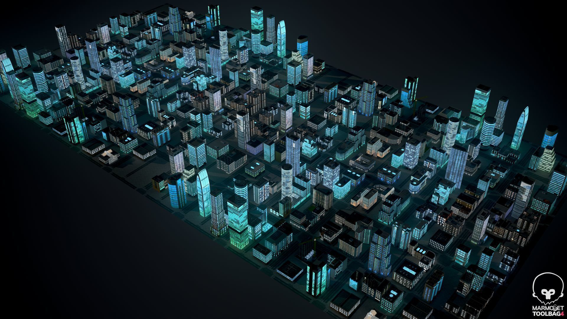 81 Low Poly Buildings Low-poly 3D model_19