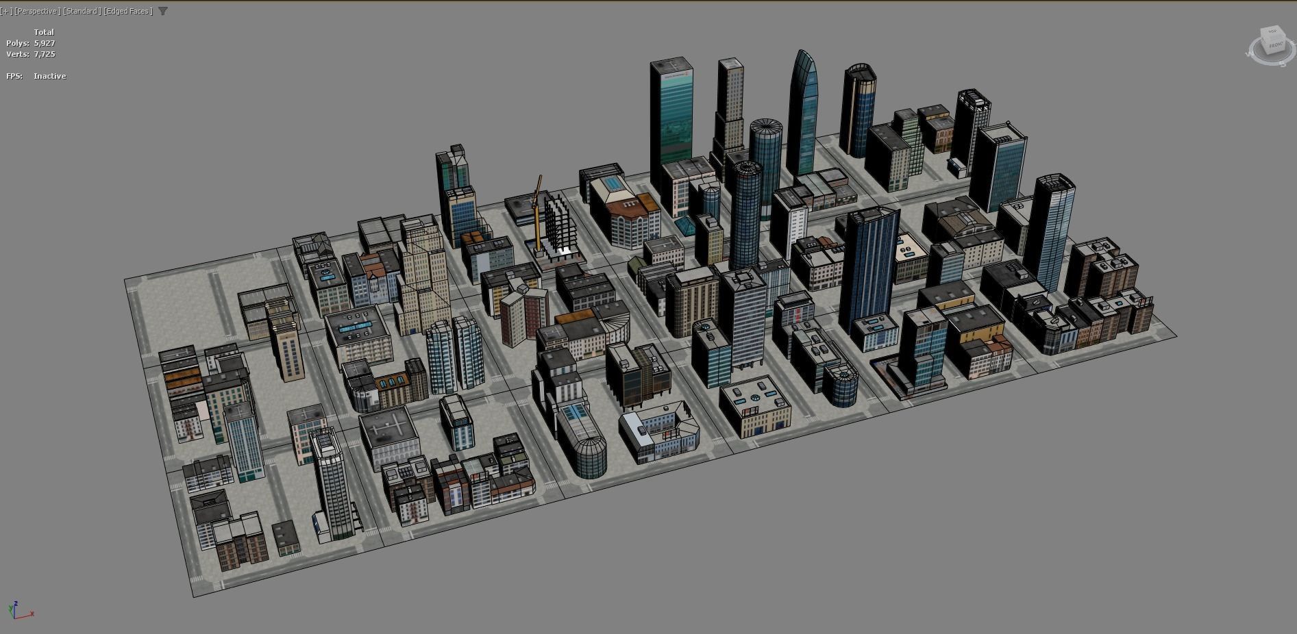 81 Low Poly Buildings Low-poly 3D model_27