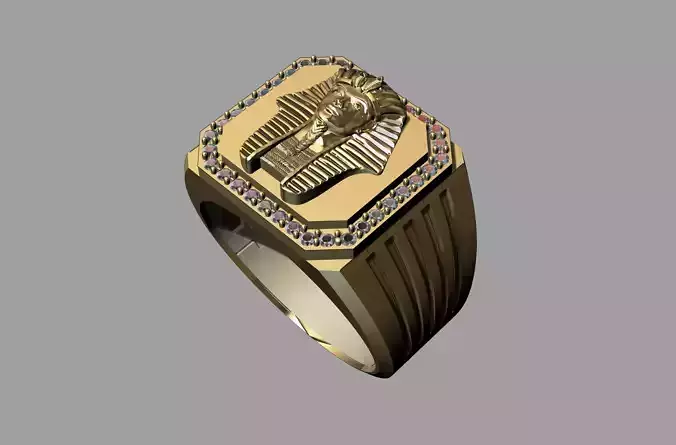 Elegant ring of the Egyptian Pharaoh
