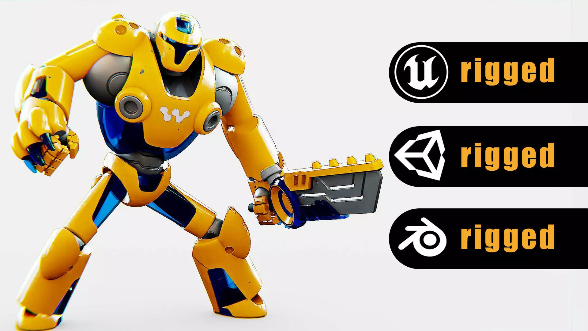 BATTLE DROID KORAH Rigged for Unreal Engine - Unity - MIXAMO Free 3D model