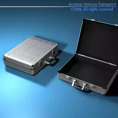 Aluminium suitcase 3D model