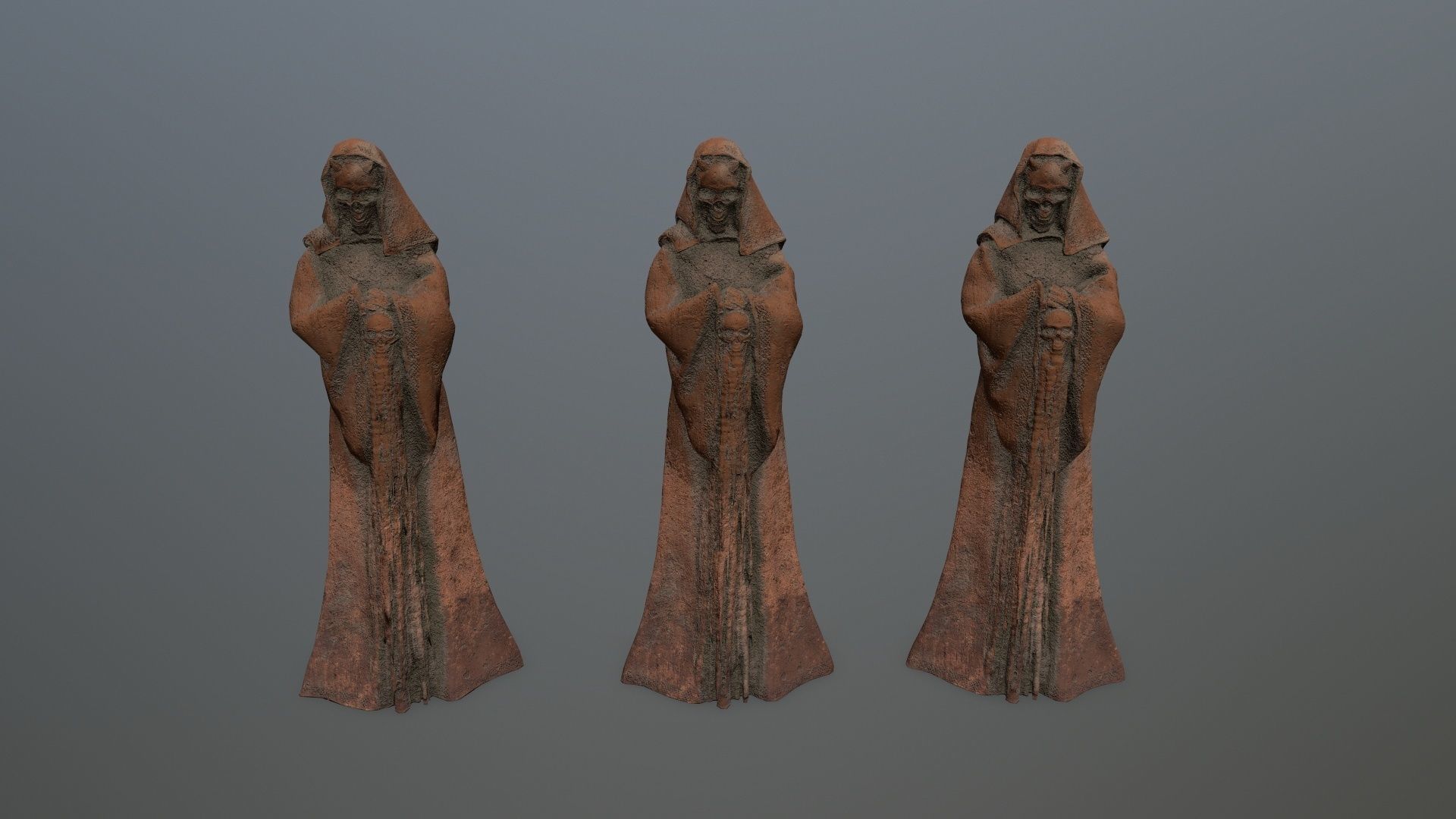 statue  2 Low-poly 3D model_9