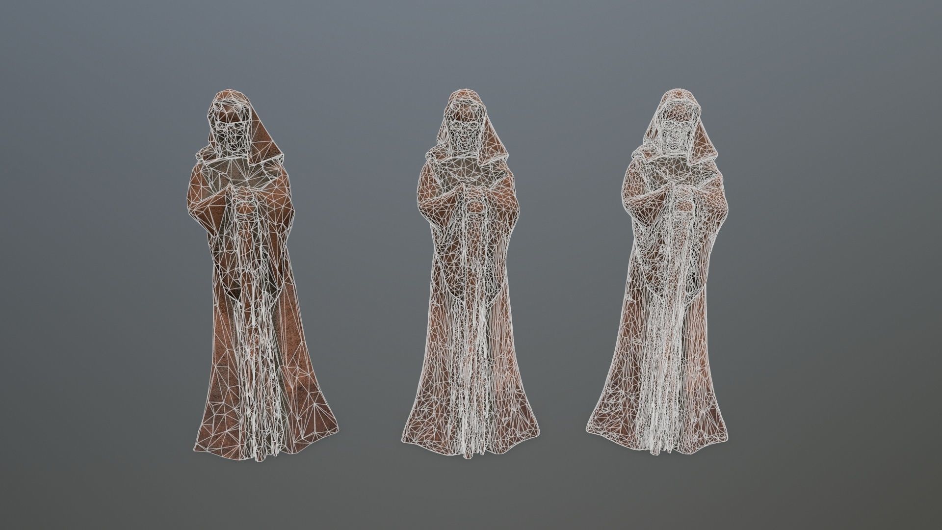 statue  2 Low-poly 3D model_10