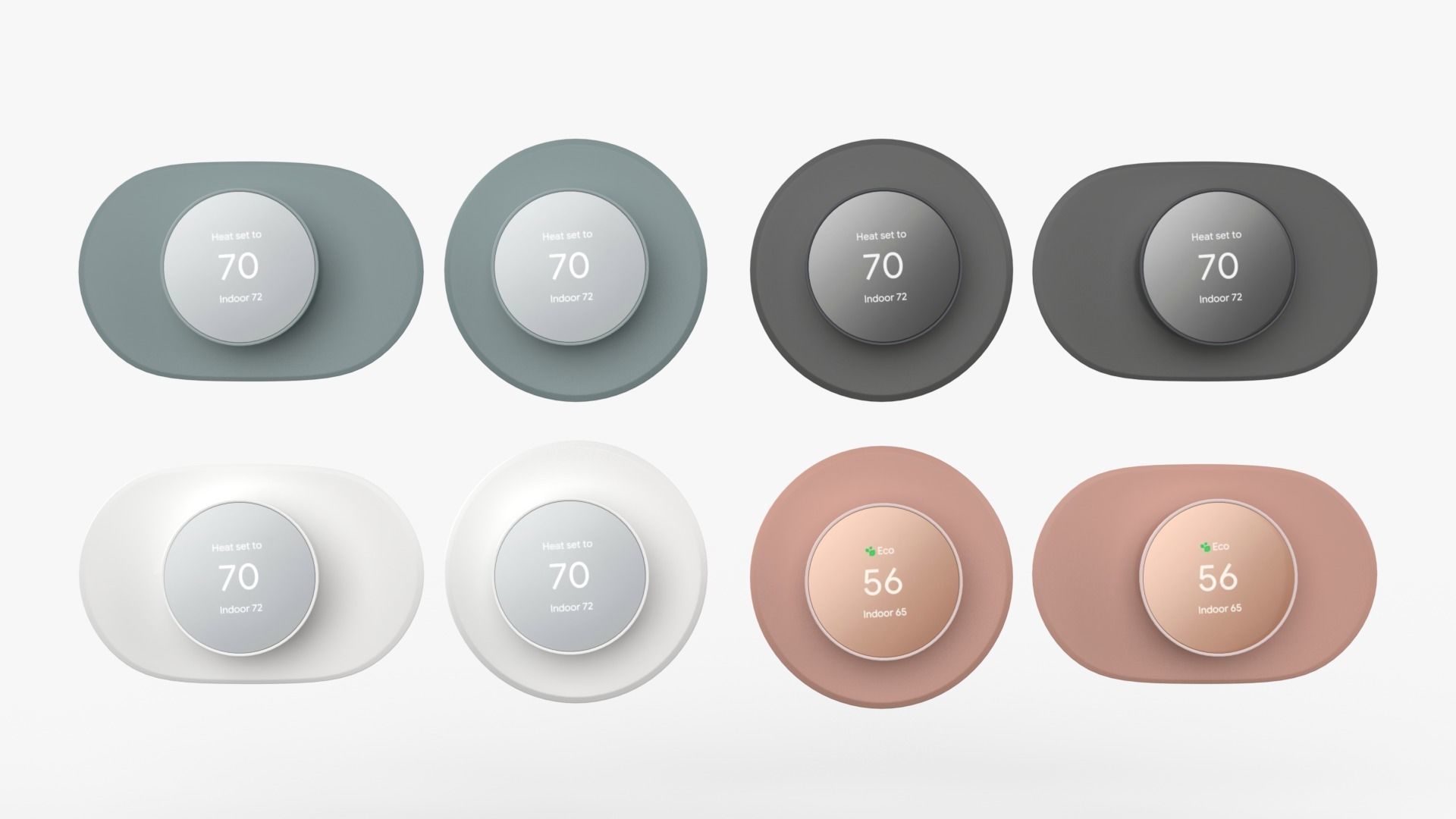 Google Nest Thermostat and Learning Thermostat all Colors 2023 3D model_3
