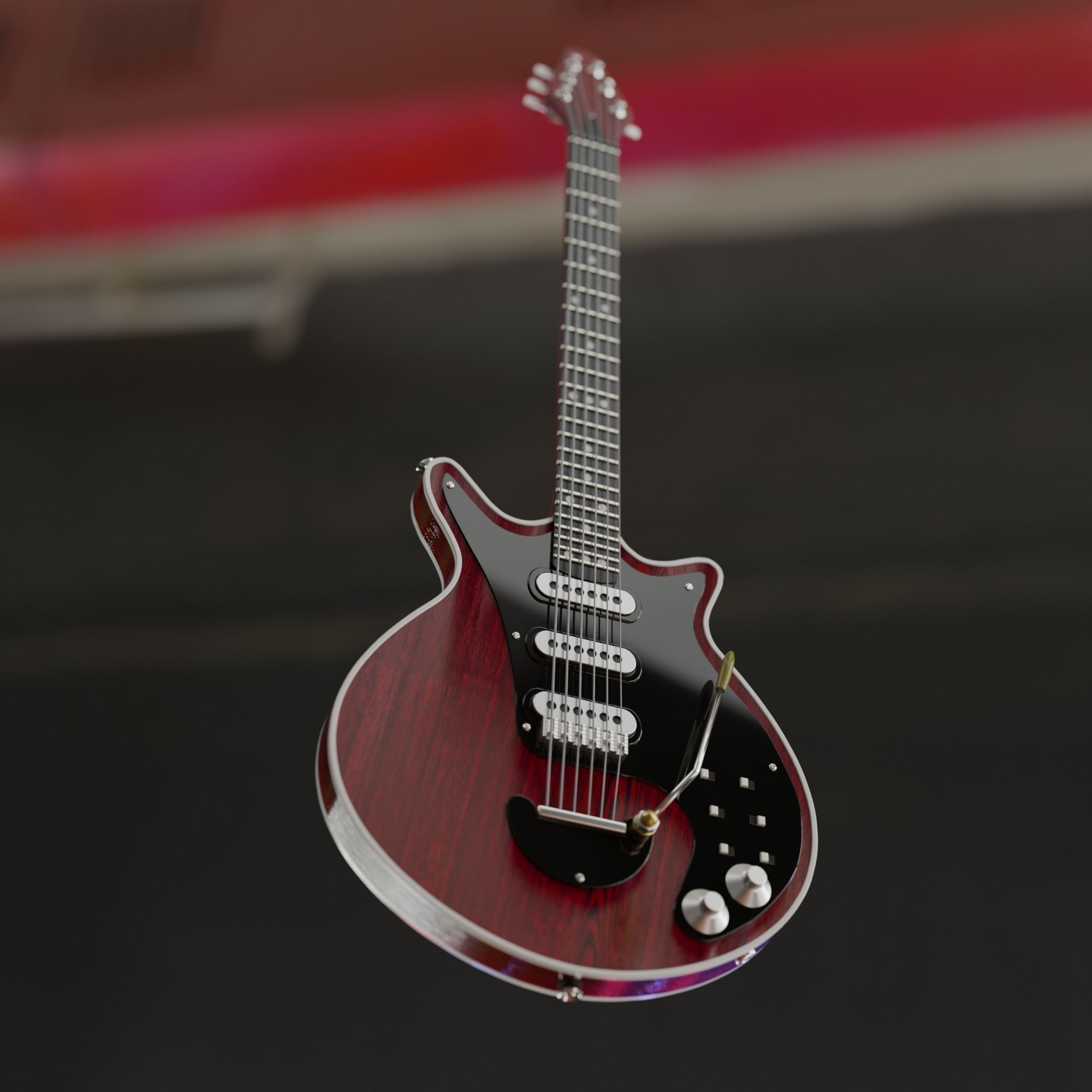 RED SPECIAL GUITAR 3D model_3