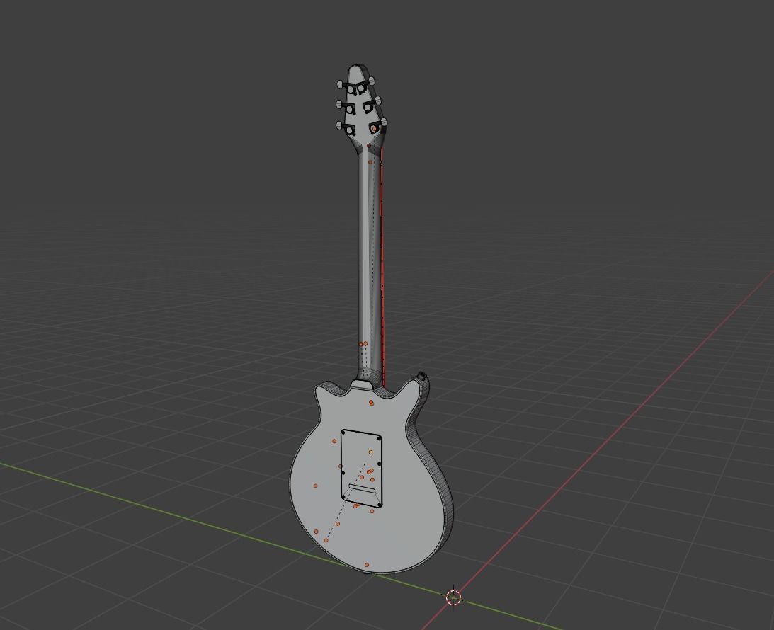 RED SPECIAL GUITAR 3D model_10