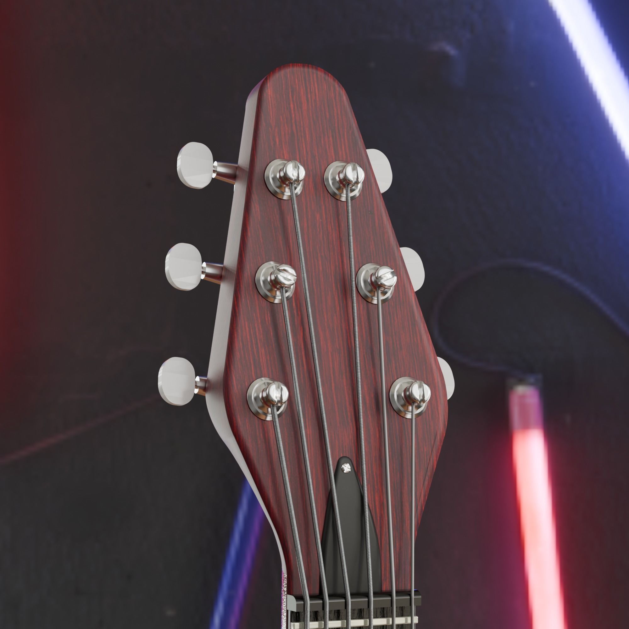 RED SPECIAL GUITAR 3D model_4
