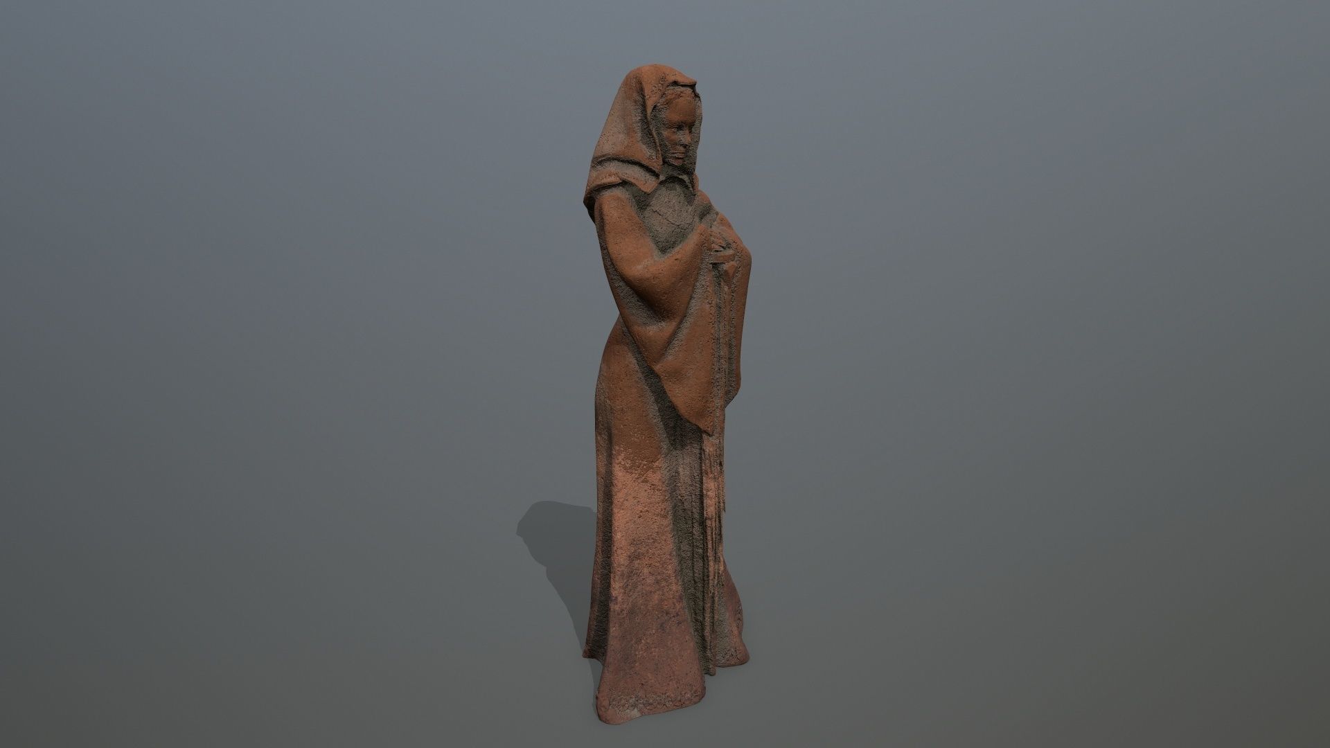 statue  3 Low-poly 3D model_2