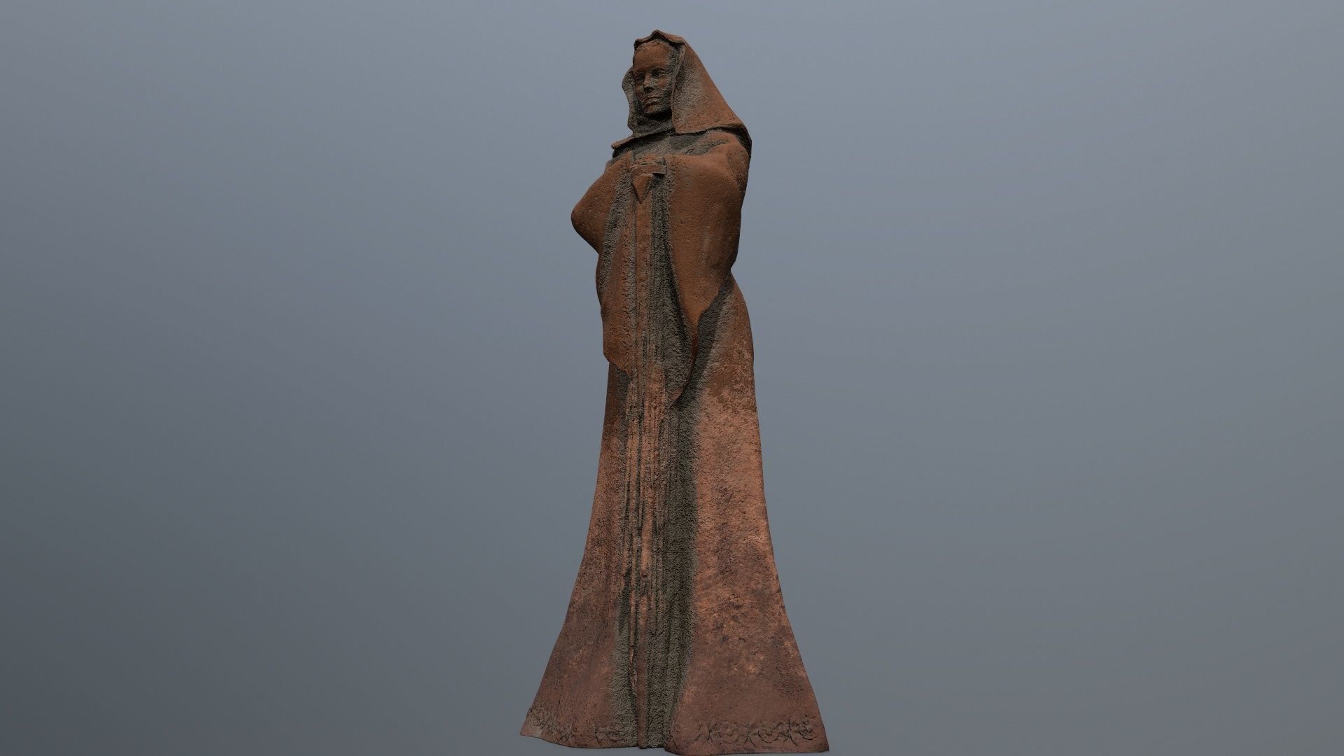 statue  3 Low-poly 3D model_8