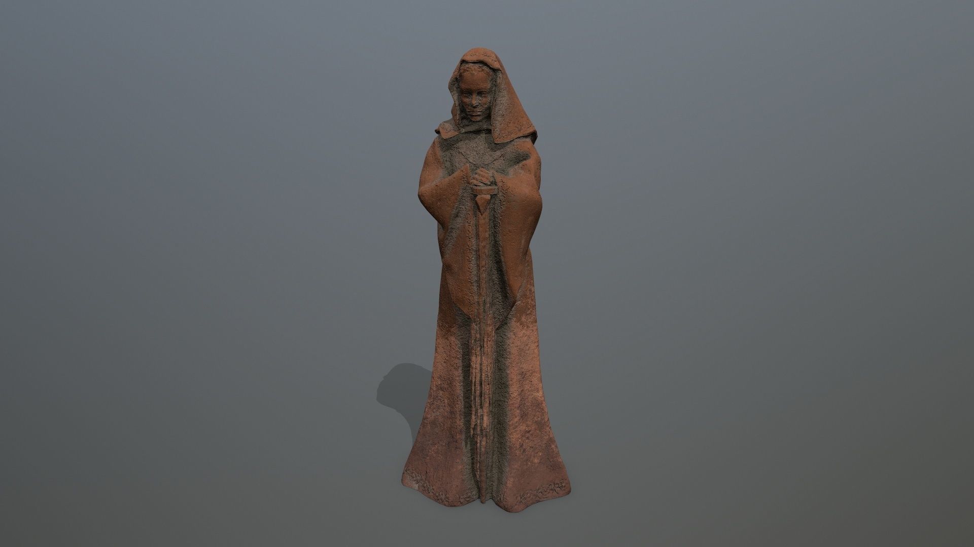 statue  3 Low-poly 3D model_7