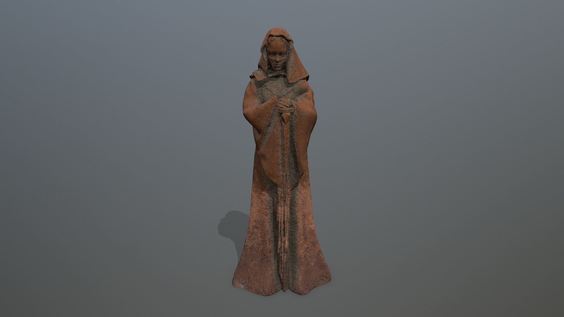 statue  3 Low-poly 3D model_1