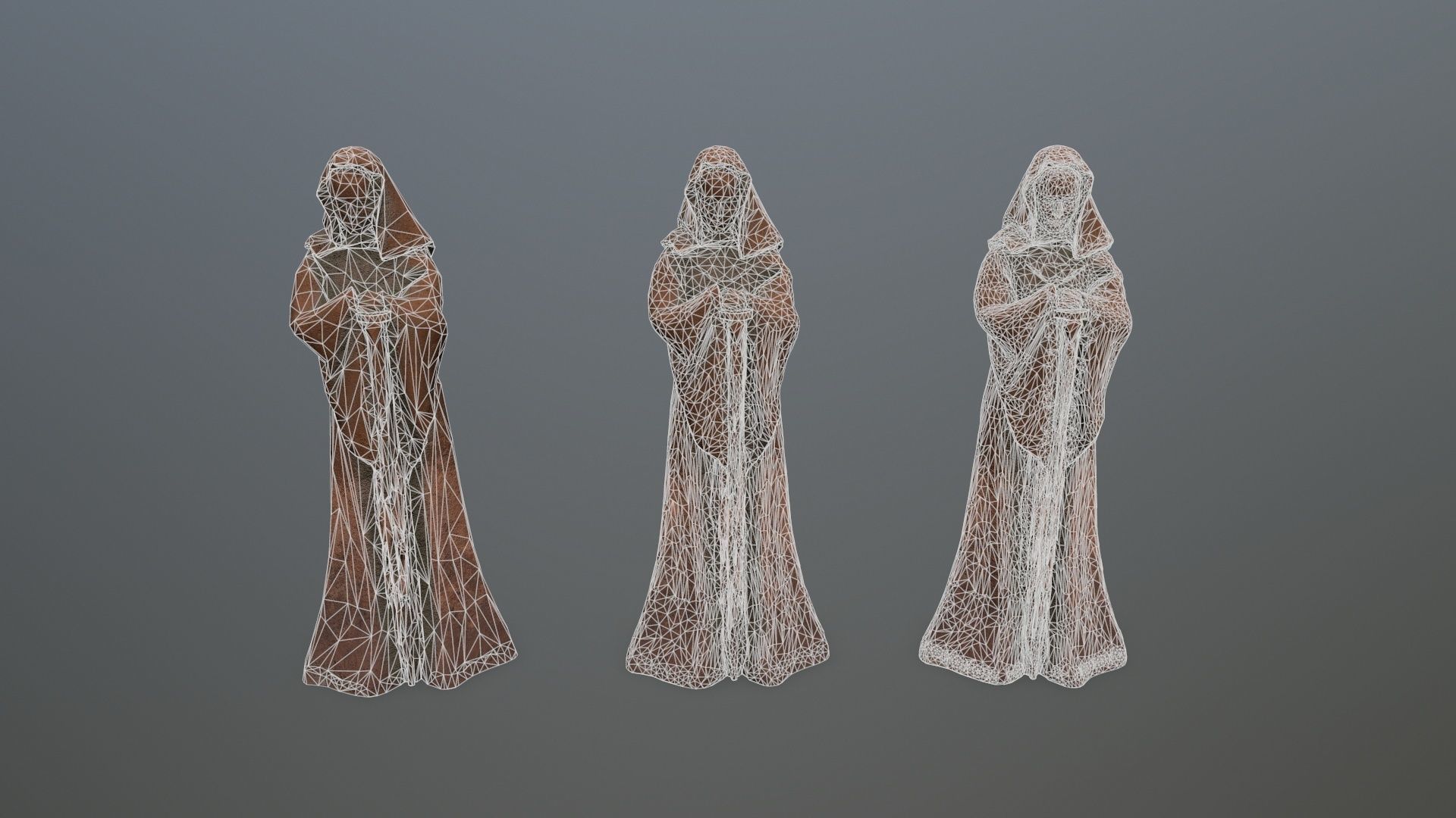 statue  3 Low-poly 3D model_10