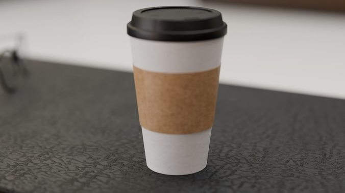 Coffee Cup Low-poly 3D model