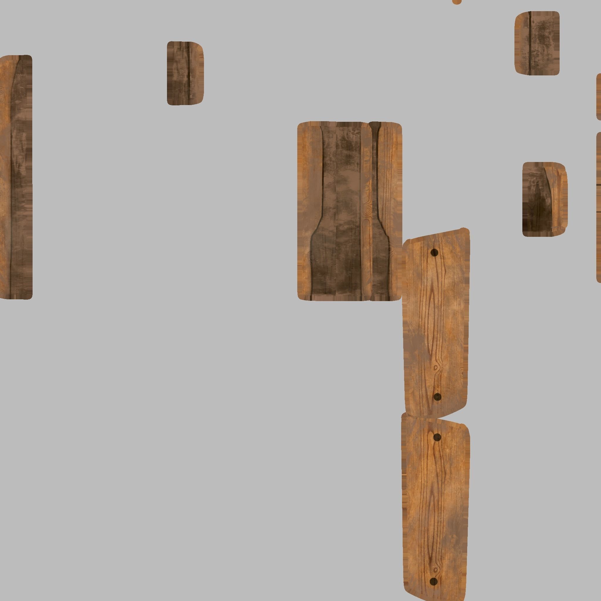 Muddy 1911 Pistol Low-poly 3D model_32