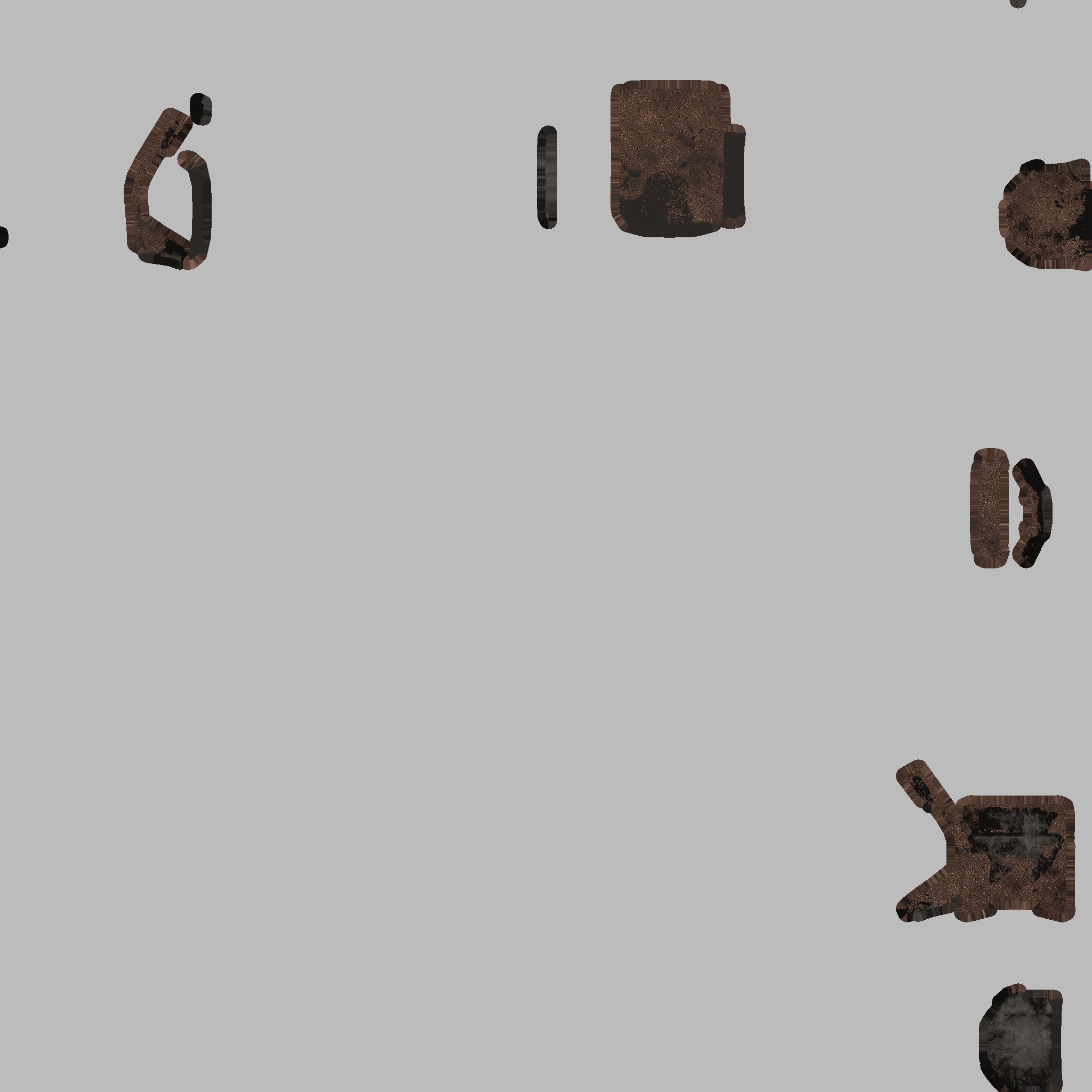 Muddy 1911 Pistol Low-poly 3D model_47