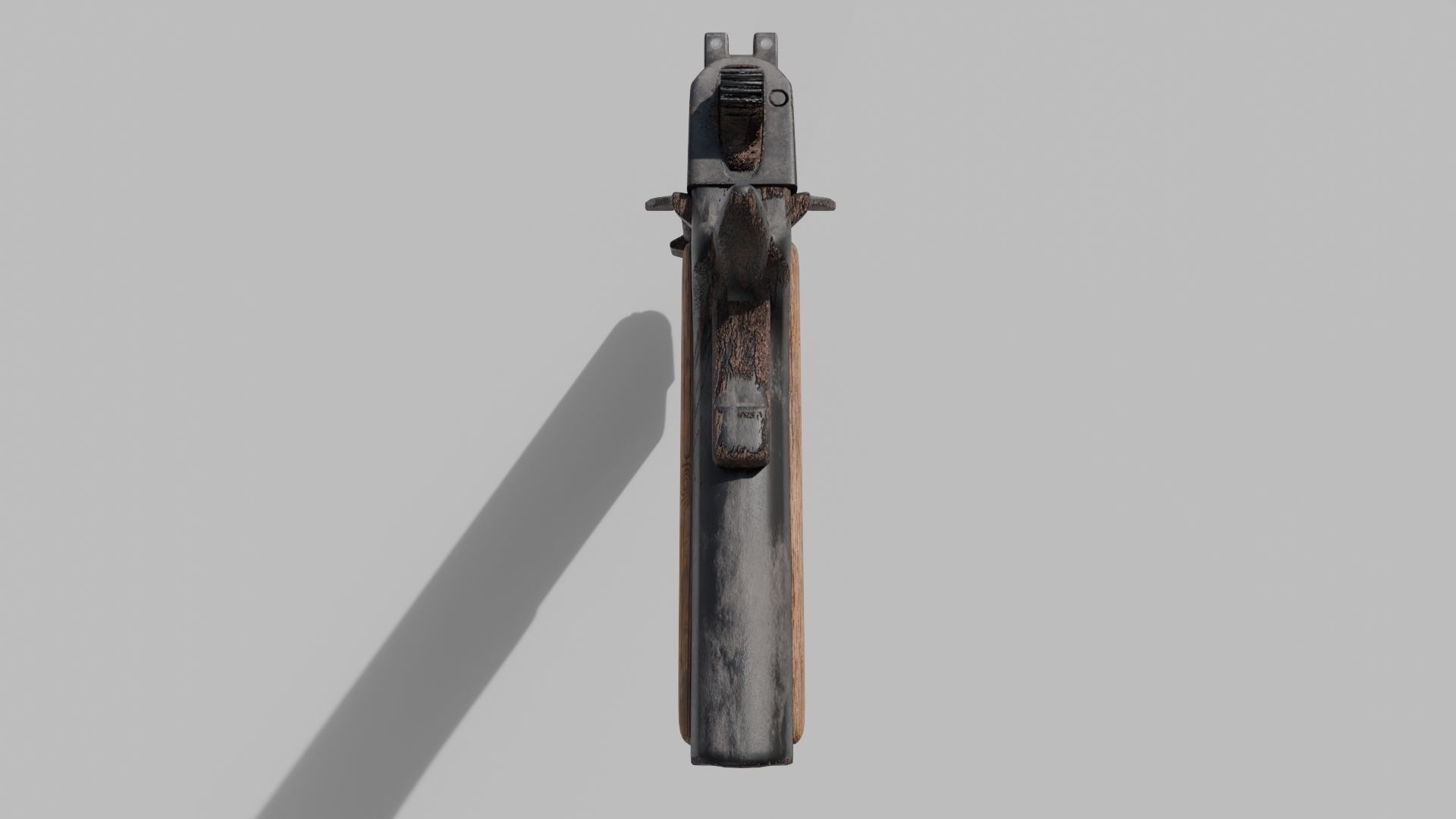 Muddy 1911 Pistol Low-poly 3D model_6