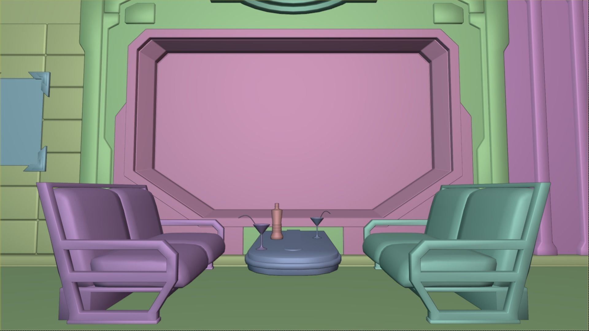 NightClub - Futuristic Pub Ambience - Asset Low-poly 3D model_5