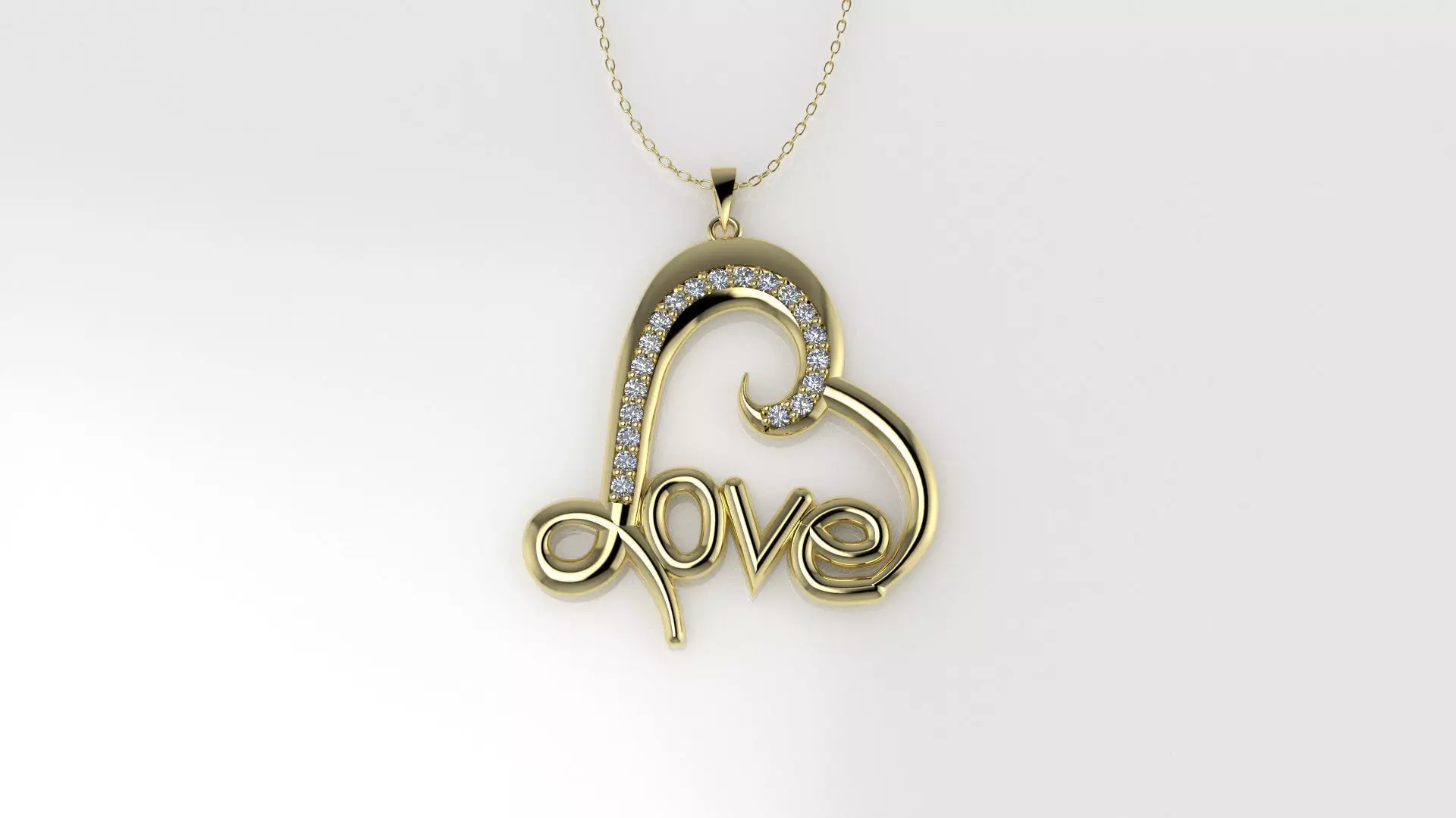 Colgante de corazon 3D print model