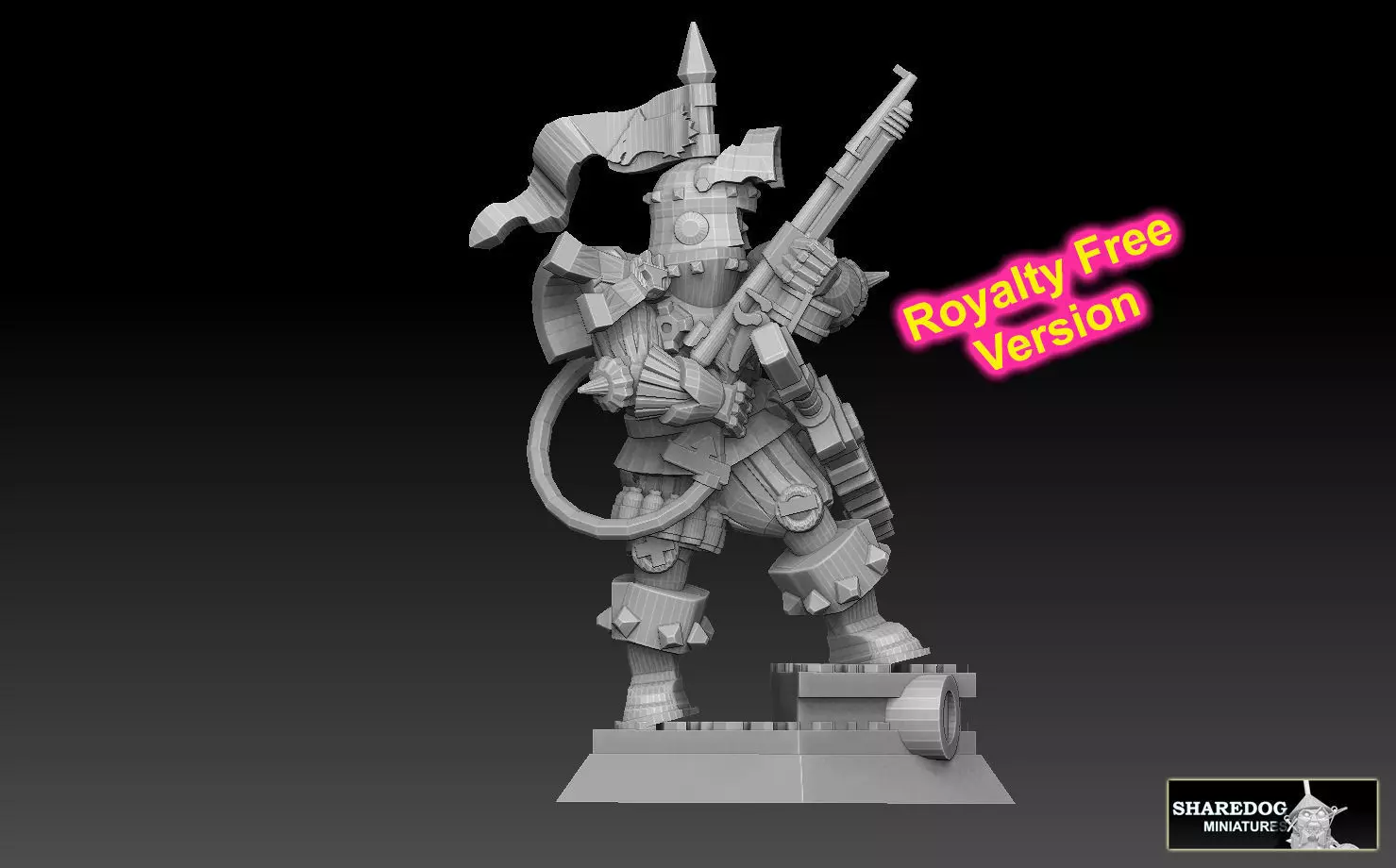 Techno Knight ROYALTY FREE VERSION 3D print model_0