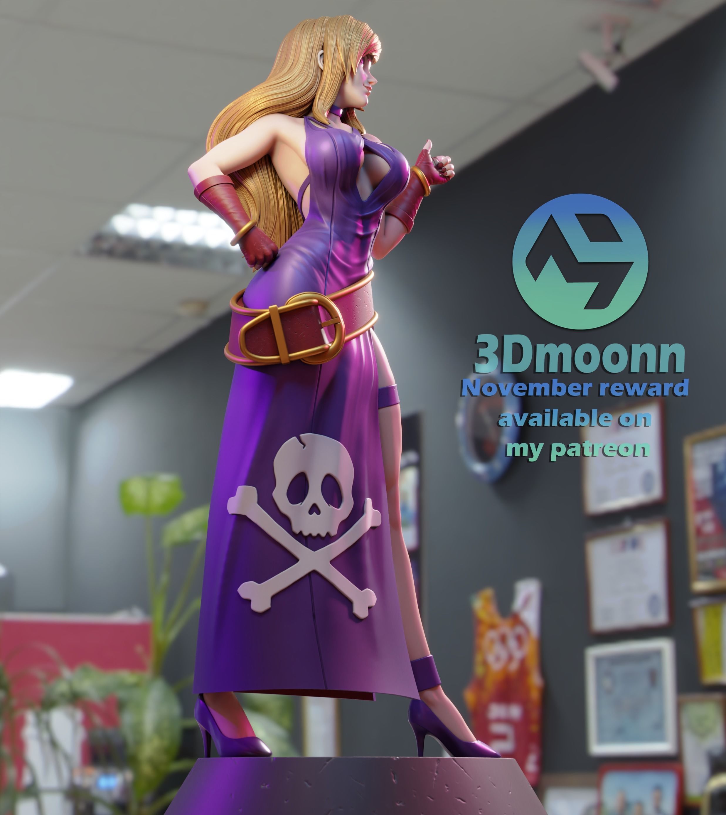 B jennet - the king of fighters - stl 3D print model_2