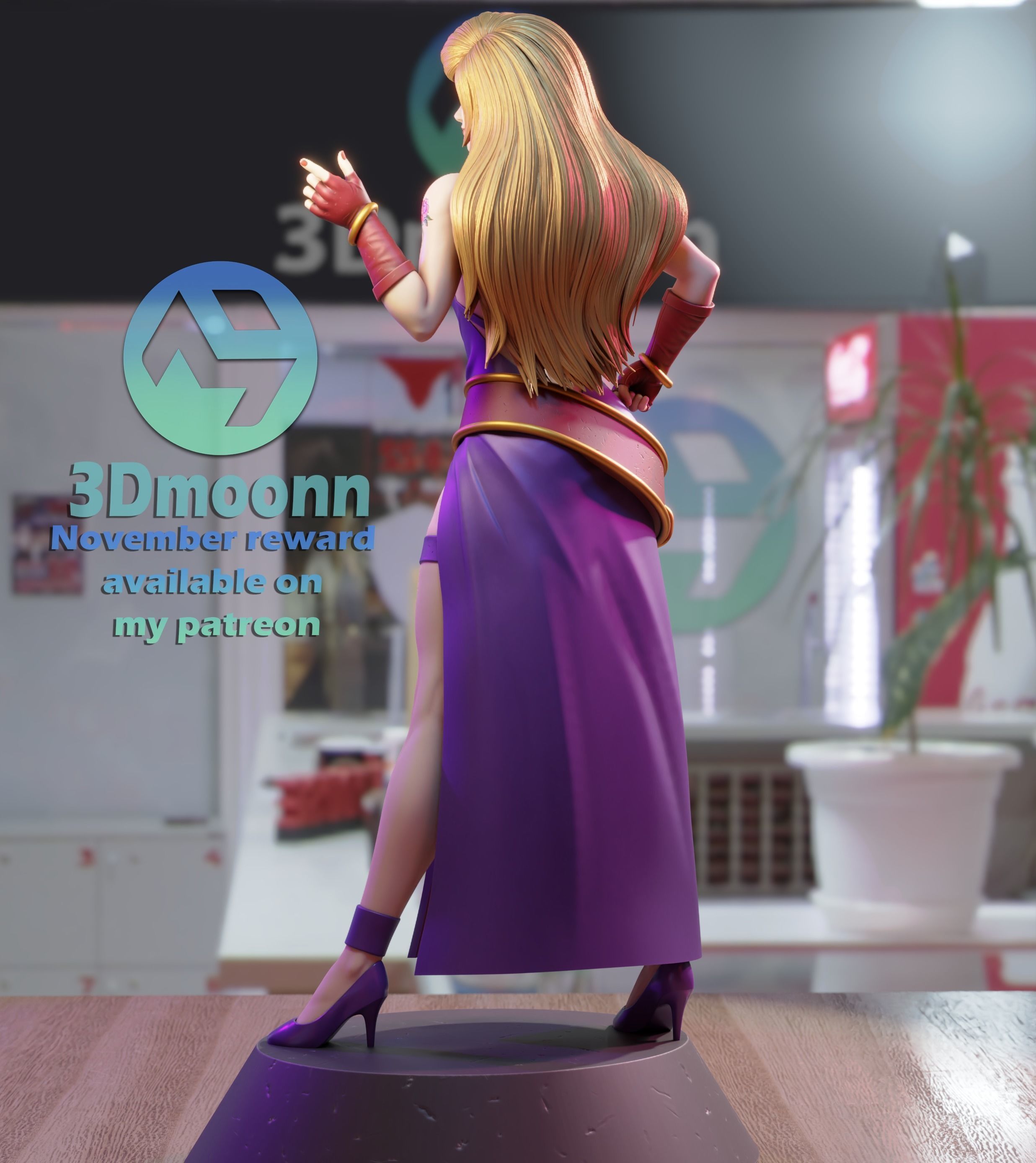 B jennet - the king of fighters - stl 3D print model_4