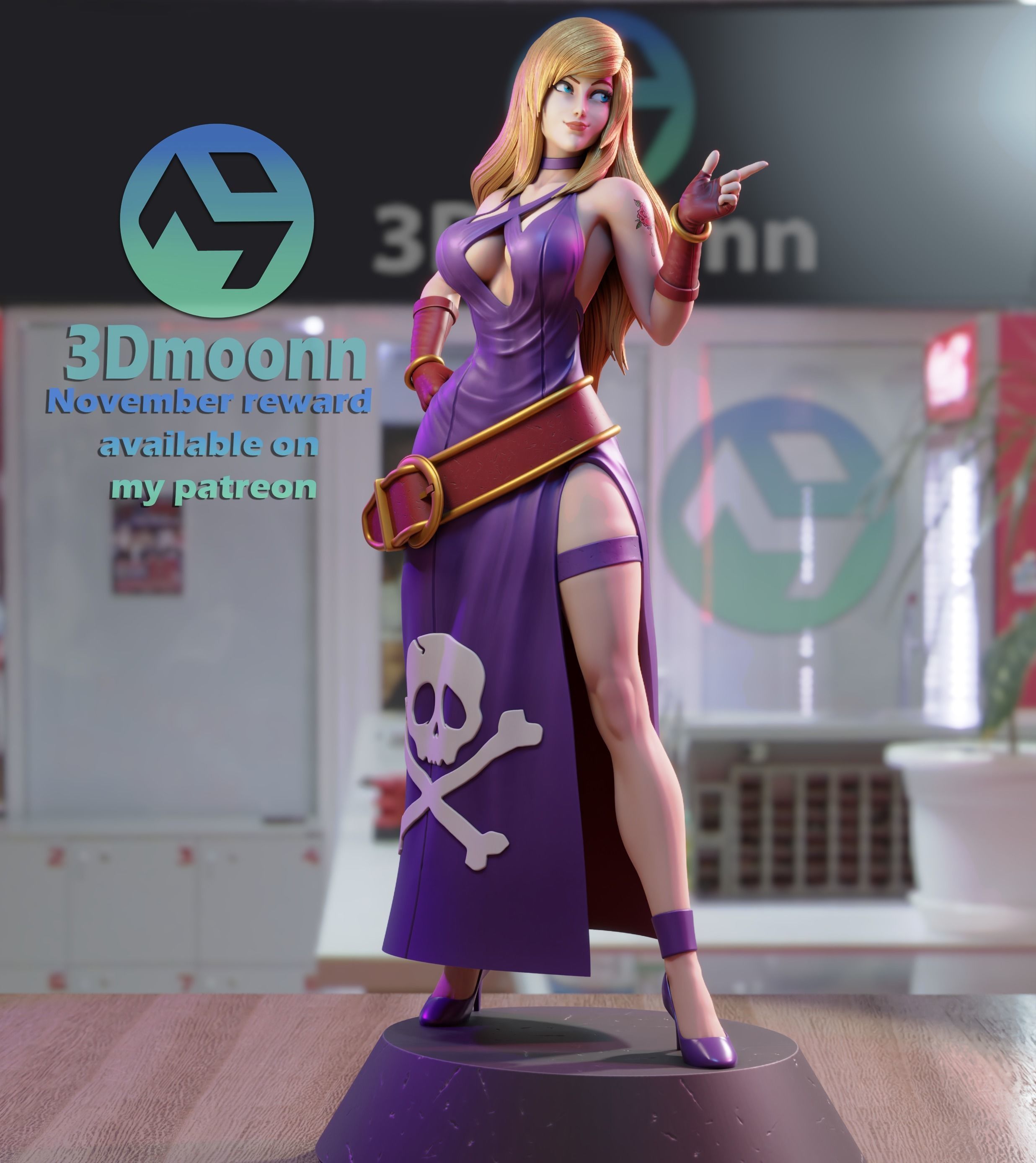 B jennet - the king of fighters - stl 3D print model_6