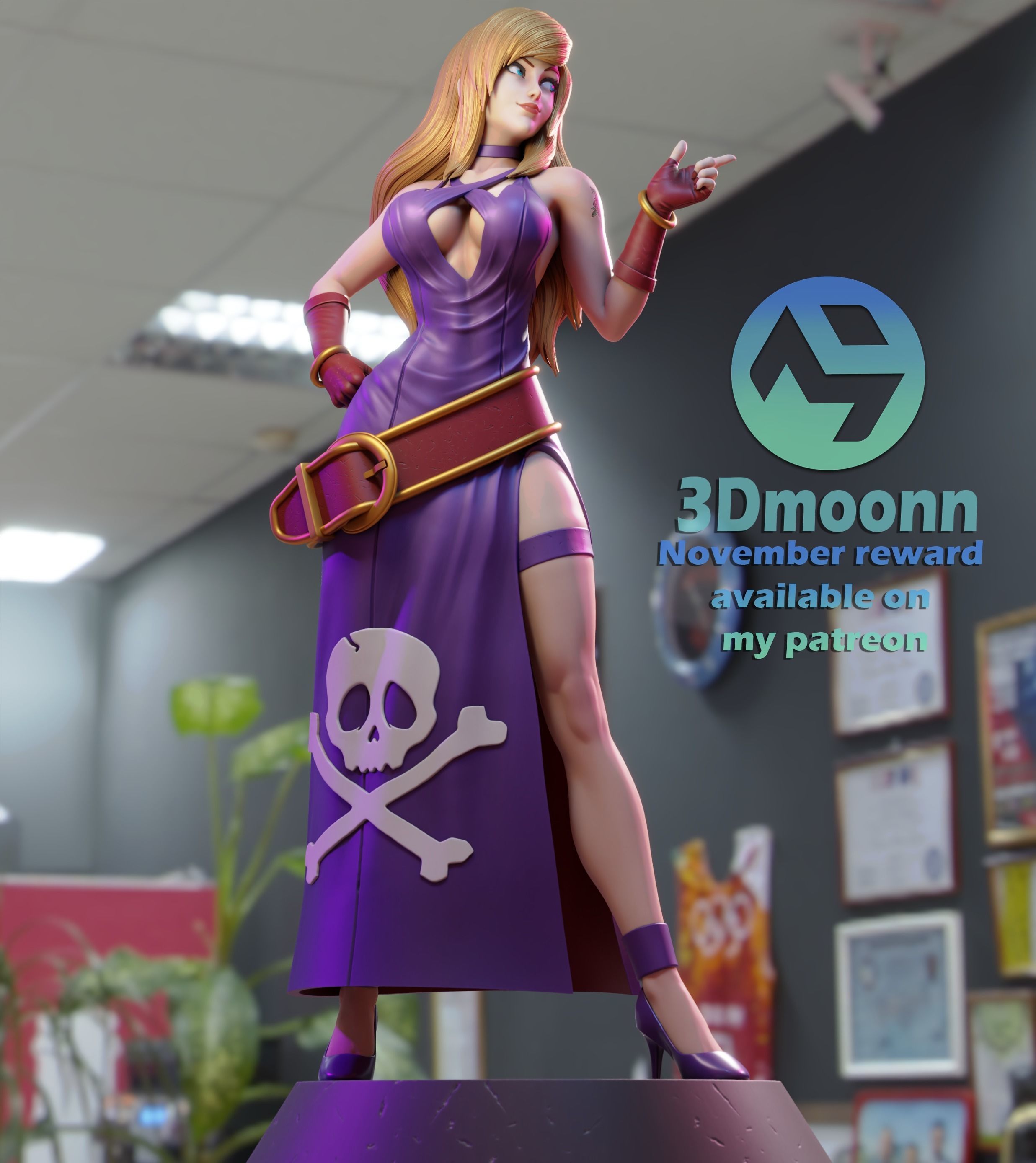 B jennet - the king of fighters - stl 3D print model_3