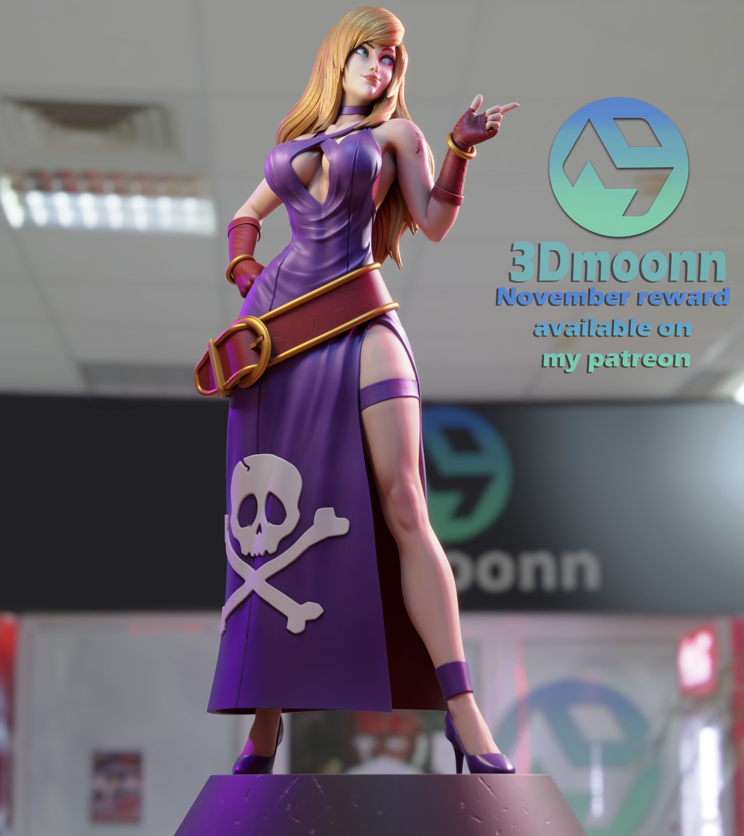 B jennet - the king of fighters - stl 3D print model_1