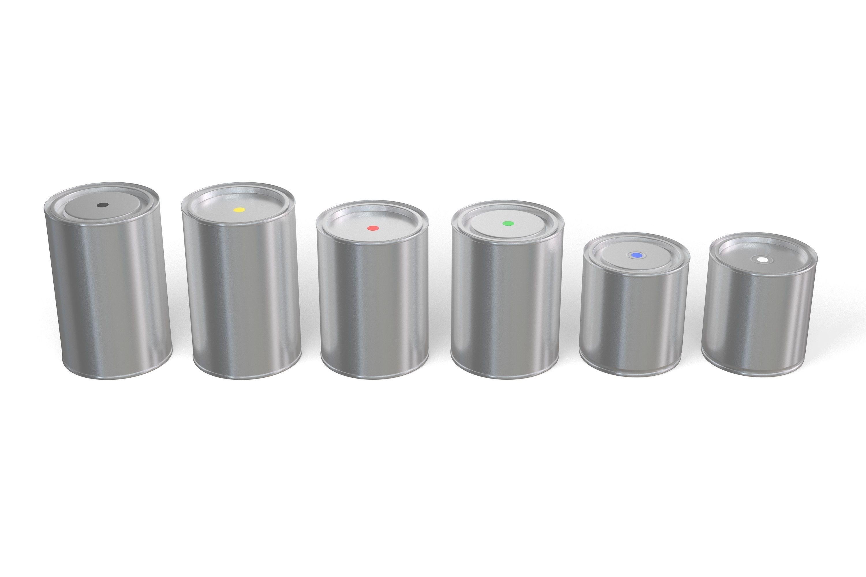 Paint Cans Set 3D model_3