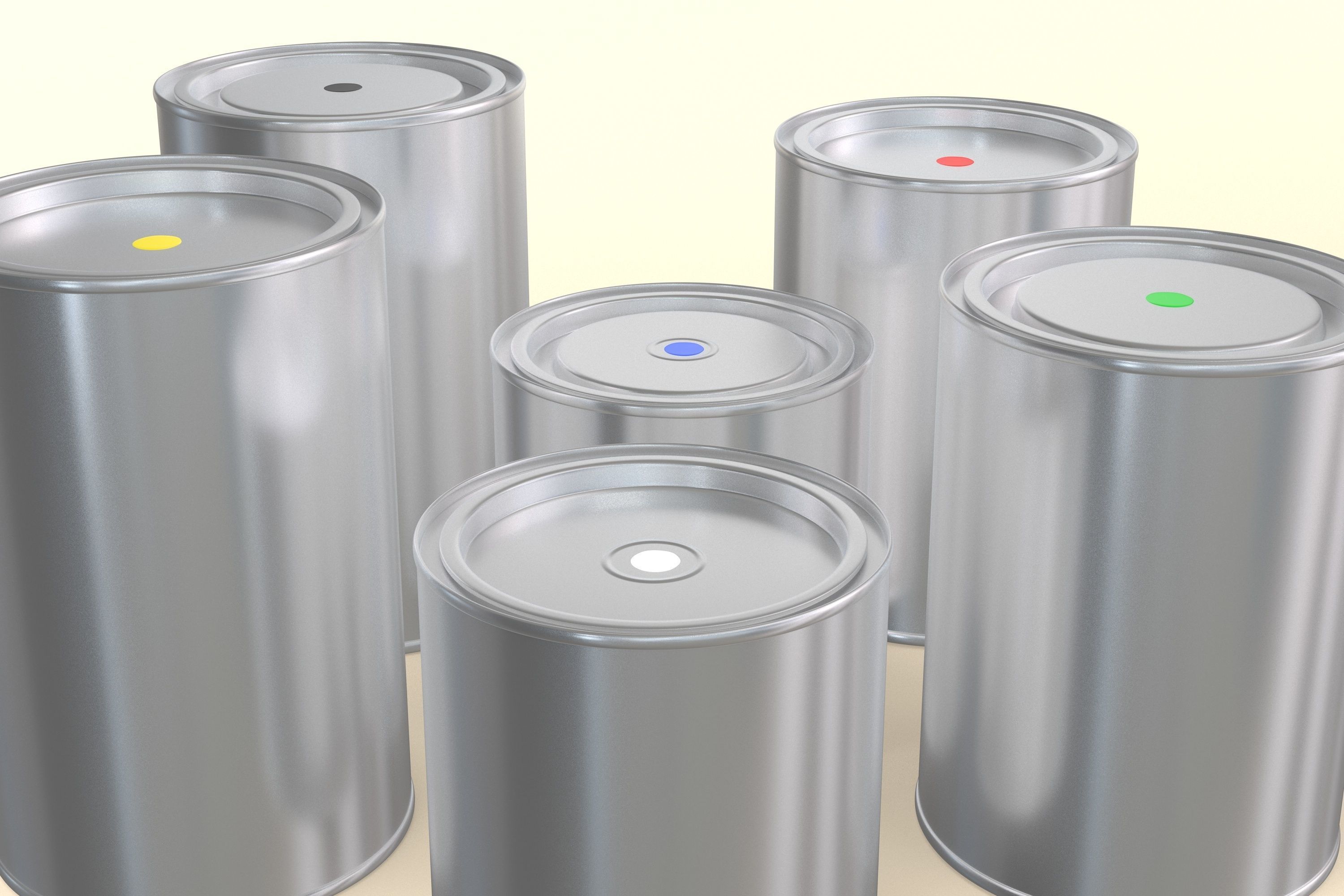 Paint Cans Set 3D model_5