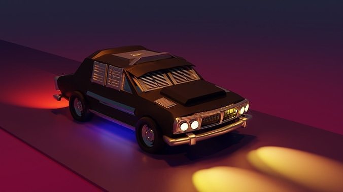 3d Low Poly Survival Car Low-poly 3D model