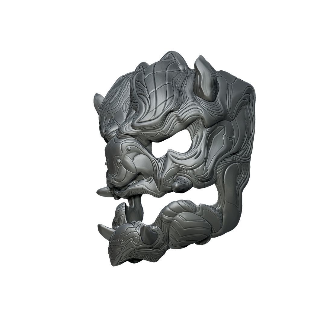Oni Mask 3D print model_5