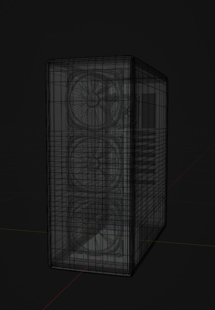 PC Case Low-poly 3D model_13