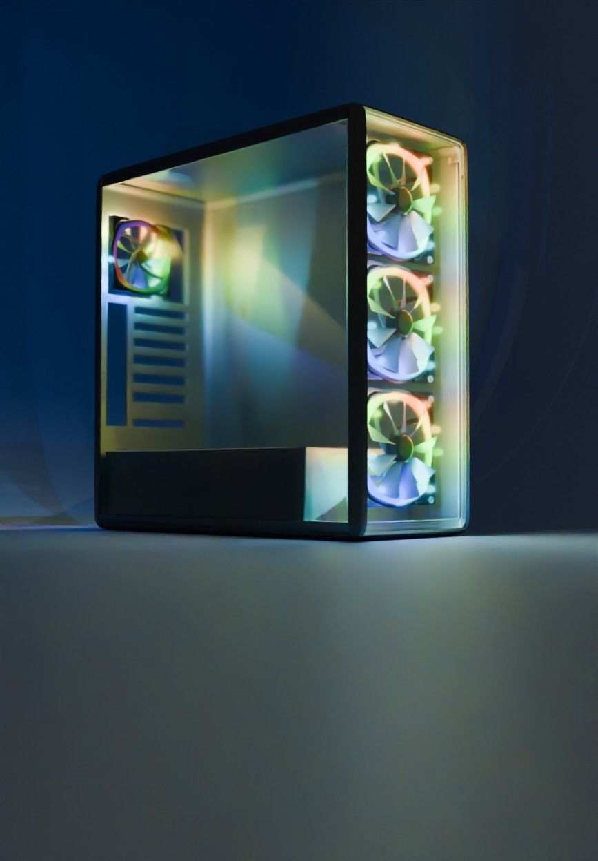 PC Case Low-poly 3D model_4