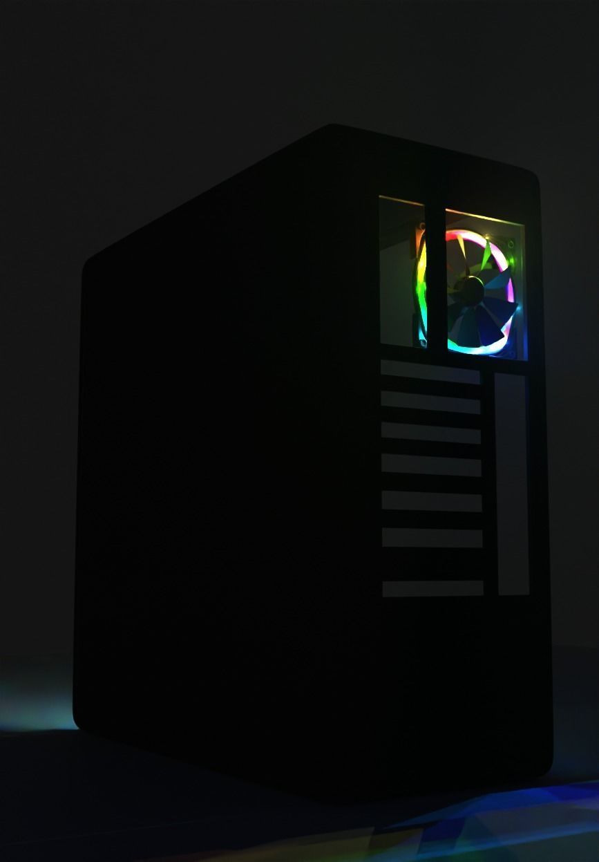 PC Case Low-poly 3D model_5