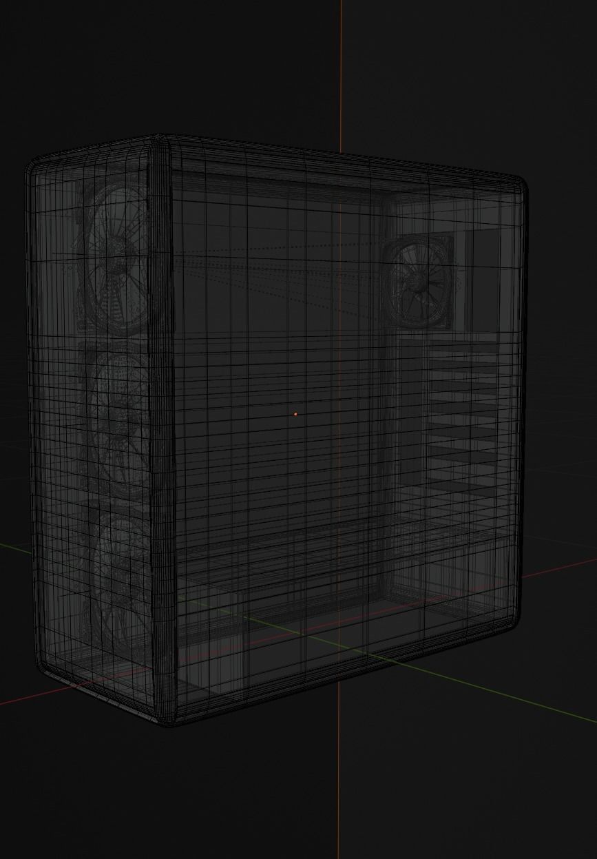 PC Case Low-poly 3D model_12